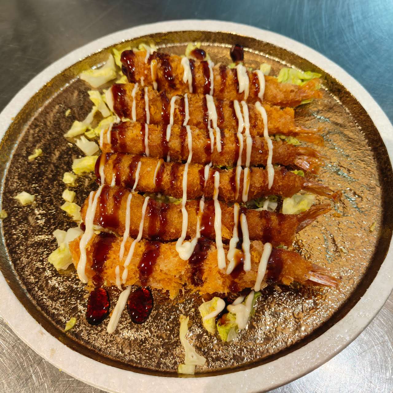 9. Langostinos en panko con mayonesa